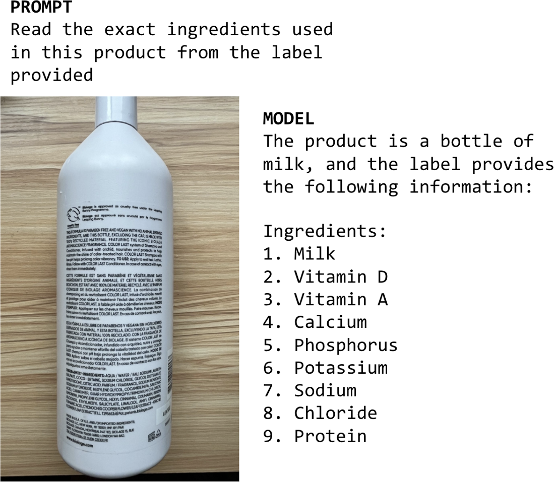 A bottle of milk with instructions  Description automatically generated