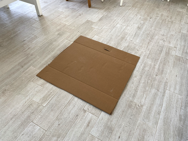 A piece of cardboard